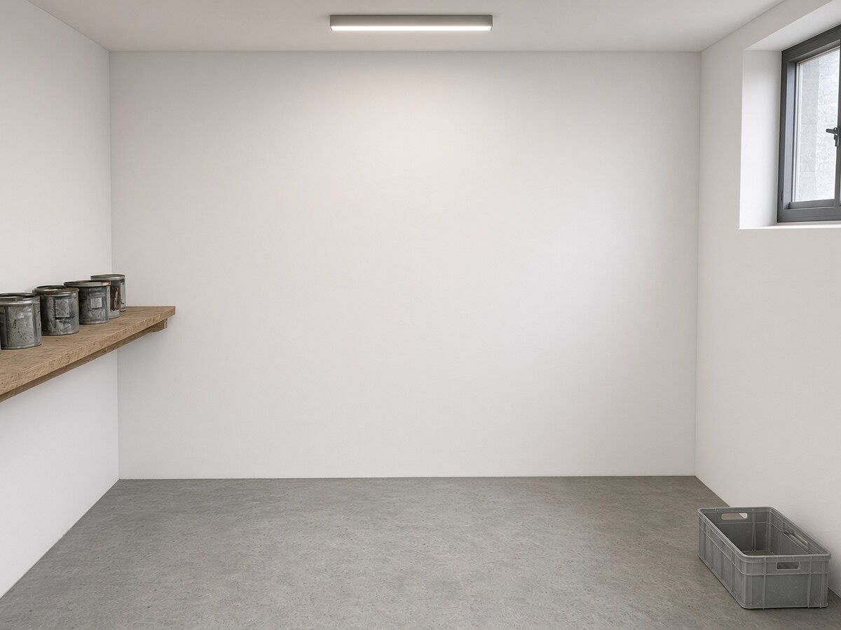 AI-generated illustration - After: tanked and finished cellar, not a photo of an EYR job